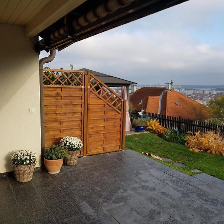 Ferienwohnung Blick über Krems mit Terrasse Exterior foto