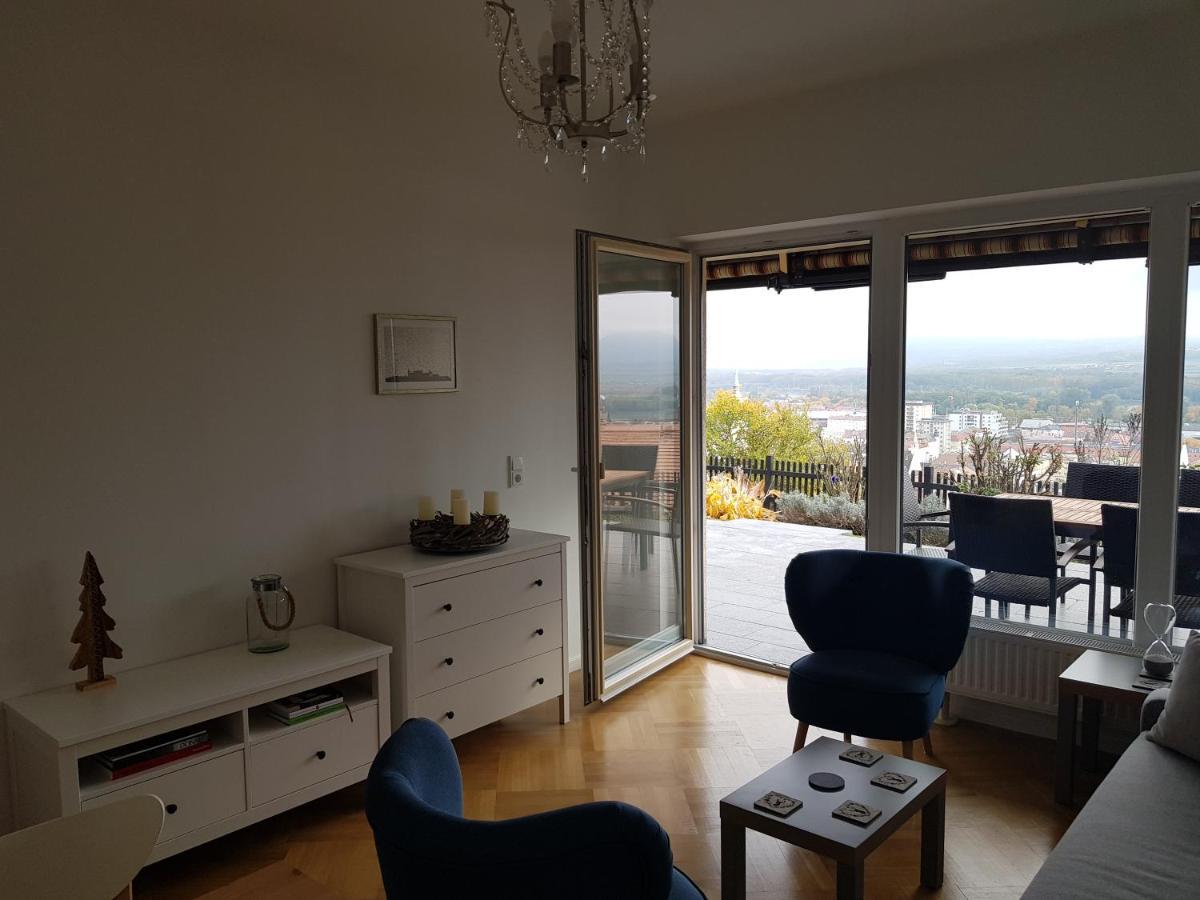 Ferienwohnung Blick über Krems mit Terrasse Exterior foto