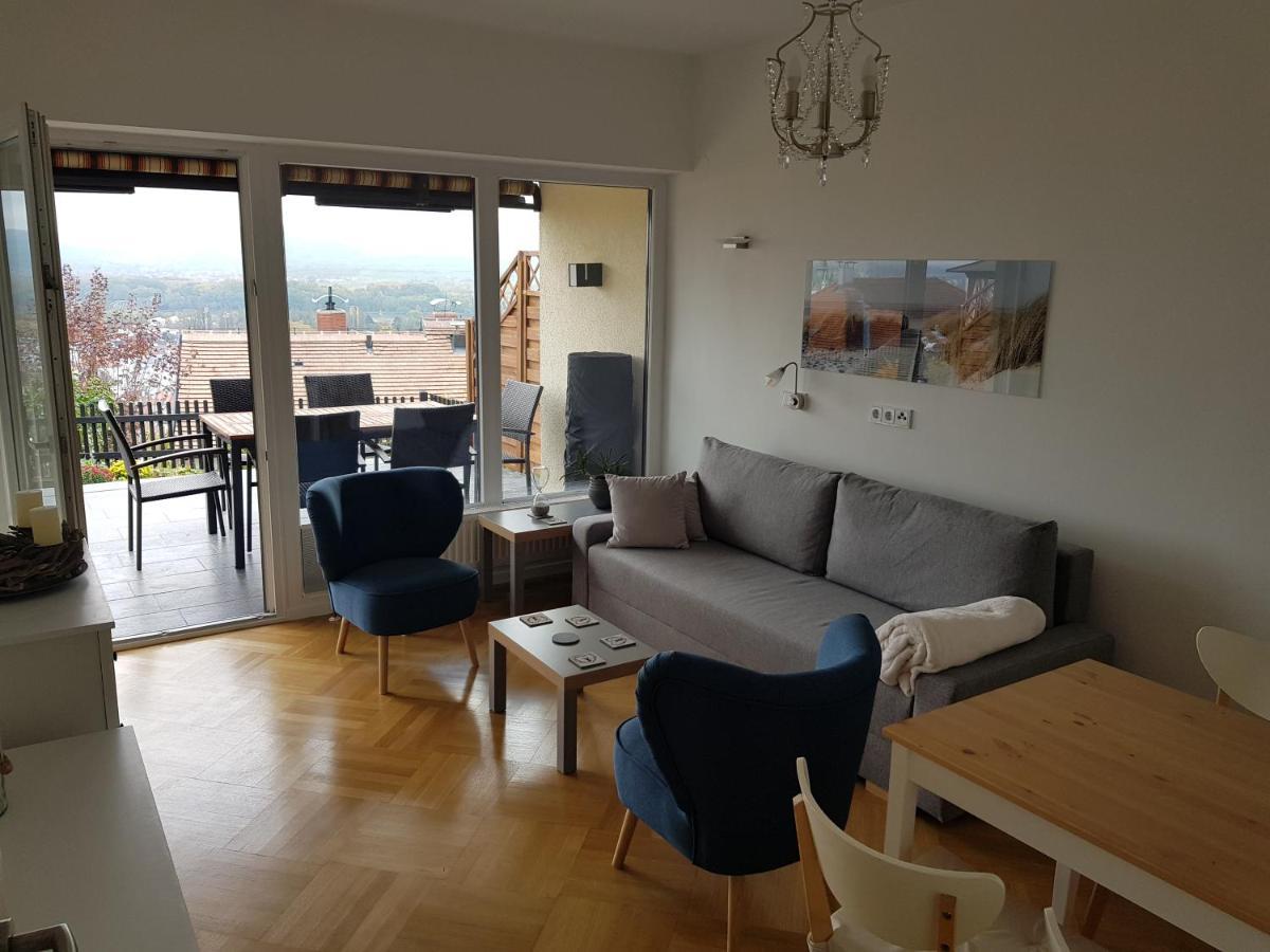 Ferienwohnung Blick über Krems mit Terrasse Exterior foto