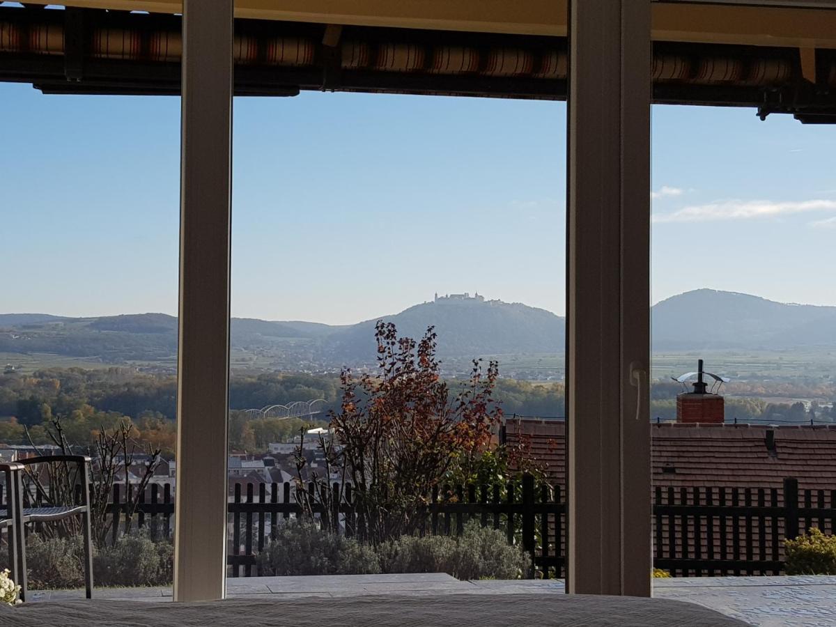 Ferienwohnung Blick über Krems mit Terrasse Exterior foto