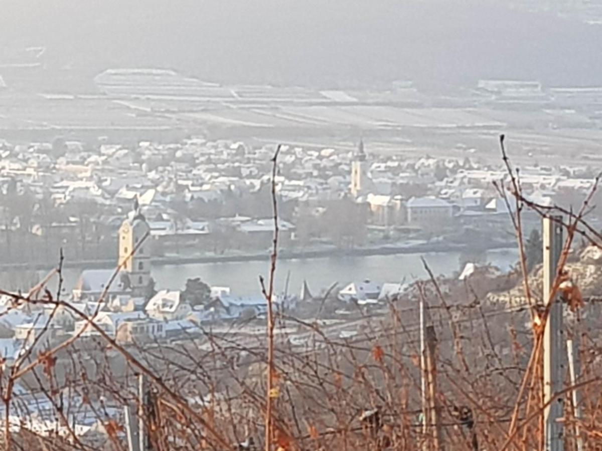 Ferienwohnung Blick über Krems mit Terrasse Exterior foto